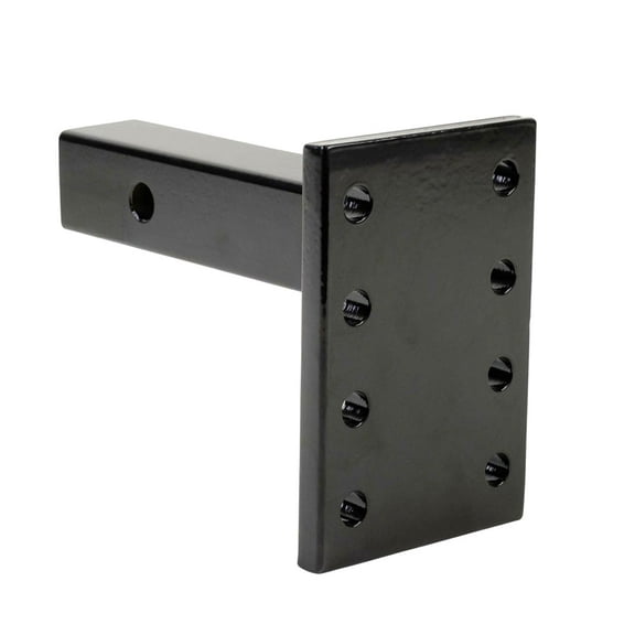 Pintle Hook Mounting Plate, 20,000 lbs Gross Trailer Wt, Solid Steel, for 2" Hitch reciever
