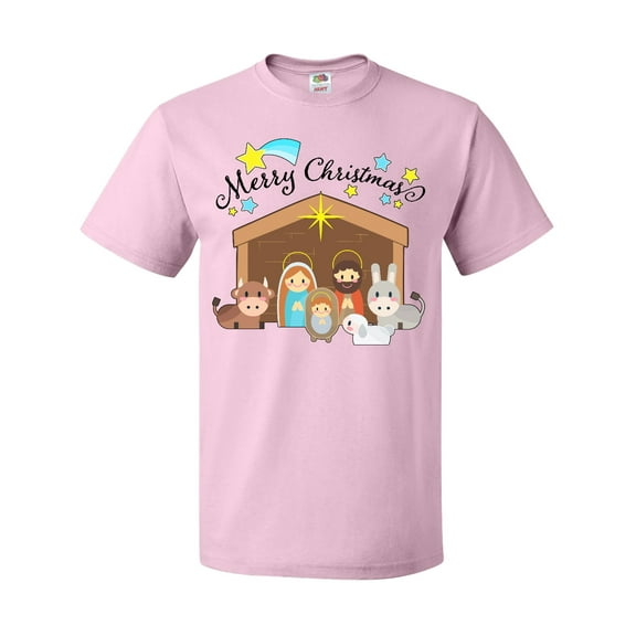 Inktastic Merry Christmas Cute Nativity Scene T-Shirt