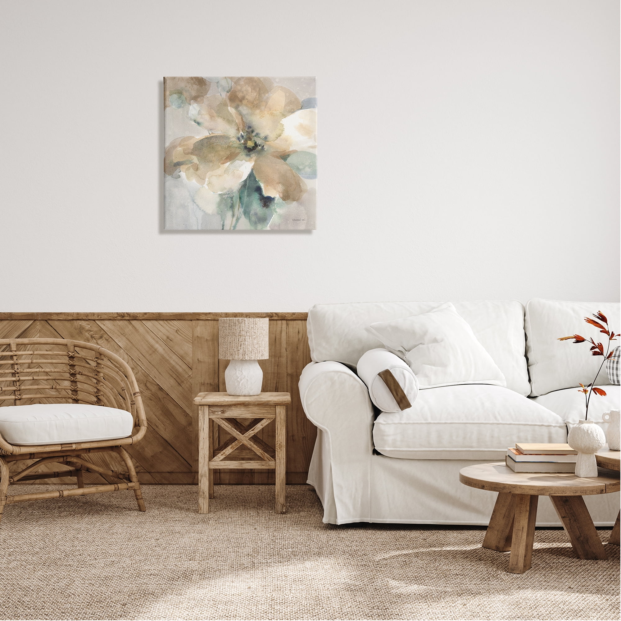 Stupell Industries Abstract Flower Petals Botanical & Floral Painting Gallery Wrapped Canvas Print Wall Art, 24 x 24