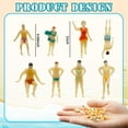thumbnail image 2 of Hiawbon 30 piezas escala 1:75 mini personas pintadas modelo trajes de baño de playa figuras de personas en miniatura, 2 of 5