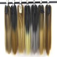 thumbnail image 5 of LANFENG Ombre Brown-Light Blonde Ponytail Claw Hair Piece for Women, Synthetic, Curly Wavy 24inch, 5 of 11
