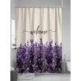 thumbnail image 5 of Shower Curtains Purple Lavender Bath Curtain Spring Pastoral Style Waterproof Bathroom Shower Curtain Set with Hooks Decoration 72 x 72 Inches, 5 of 7