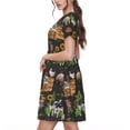 thumbnail image 2 of Disketp Farm Animals 2 para Vestido de Manga Corta para Mujeres, Vestidos de Verano para Mujeres, Casual y Holgado para la Playa, 2 of 6
