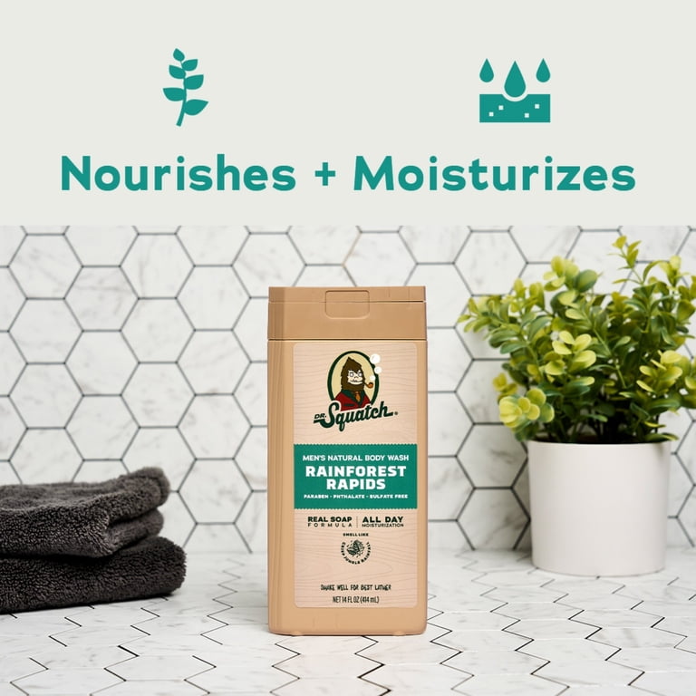 Dr. Squatch Mens Natural Body Wash, Sulfate Free Moisturizing Body