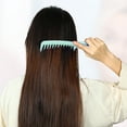 thumbnail image 5 of 1pc Women Comfortable Wide Tooth Comb for Curly Thick Wavy Wet Straight Hair PP Green, 5 of 6