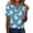 Cyan #97, variant on Easter Ladies T Shirts Funny Button Henley V Neck Eggs Shirt Bunny 2026 Plus Size Tees Spring Button Down Casual Short Sleeve Clothing Cyan M