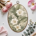 thumbnail image 7 of Canvas Wall Art Tropical Palmiers Collection Azure Banana Leaves Tropical Plants Leaf Oval Framed Canvas Prints Vintage Wall Hanging Decor for Home Decorations 8.6"x11.4", 7 of 7