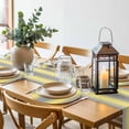 thumbnail image 6 of Yellow Grey Stripes Round 13 Inch Placemats Set of 8, Modern Minimalist Solid Gradient HeatResistant Non Slip Place Mats for Dining Table, Wipeable Braided Kitchen Table Mats for Housewarming, 6 of 9