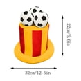 thumbnail image 2 of Gallickan Soccer High Hat Cap, Breathable Fabric Novelty Hat for Soccer Fans, Yellow, 2 of 6