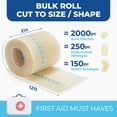 thumbnail image 3 of LotFancy Hydrocolloid Roll, 2in x 12ft, Waterproof Hydrocolloid Bandages, Adhesive Wound Dressing Tape, 3 of 10
