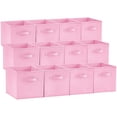thumbnail image 1 of Cubos de almacenamiento Lifewit, 12 paquetes de 28 x 28 x 28 cm, tela rosa, 1 of 7