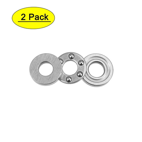 F2.5-6M Miniature Thrust Ball Bearings, 2.5x6x3mm Chrome Steel 2pcs