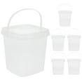 thumbnail image 3 of FELTECHELECTR Cubo transparente con tapa para 6 alimentos, ideal para helado, leche, té, palomitas de maíz, yogur de frutas, 1 l, 3 of 4