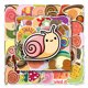 thumbnail image 1 of Pegatinas de vinilo impermeable con forma de caracol, 50 unidades/lote, 1 of 5