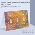 thumbnail image 4 of Dailycode Light Switch Plate Covers 2 Gang Wall Plate Plastics Outlet Covers for Kitchen Home Office Decor Golden Tree with Leaves Falling, 4 of 8