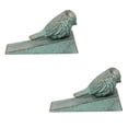 thumbnail image 1 of OULII 2Pcs Cast Door Wedge Green Rustic Home Door Stopper Perfect for Front Yard Garage Doors, 1 of 8