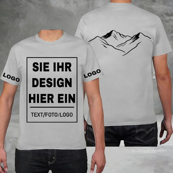Custom Photo T Shirt Summer Short Sleeve Tee for Picture Printing Idea Cool Comfortable Casual Wear Men’s T Shirt
