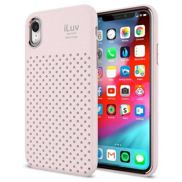Funda ILUV Metal Forge para iPhone XR Rosa