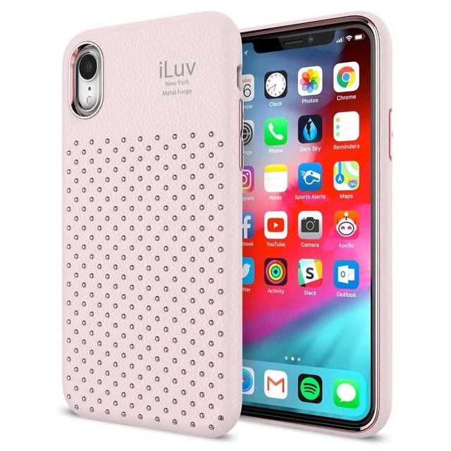 Funda ILUV Metal Forge para iPhone XR Rosa