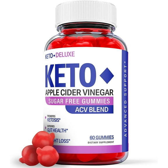 (1 Pack) Deluxe Keto ACV Gummies - Supplement for Weight Loss - Energy & Focus Boosting Dietary Supplements for Weight Management & Metabolism - Fat Burn - 60 Gummies