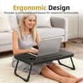 thumbnail image 3 of BUYIFY Portable Foldable Laptop Desk for Bed and Couch, Adjustable Lap Desk with Cup Holder and Phone Holder, Ideal for Working, Reading, Writing, and Breakfast (Black), 3 of 6