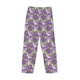 thumbnail image 4 of Kdxio Violets Flowers Print Men's Sleep Pajama Pant Lounge Pants with Pockets, 4 of 8
