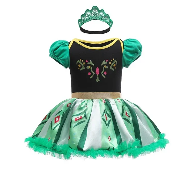Ropa De bebé recién nacido, pelele para niña, tutú De dibujos animados, vestido De princesa Elsa bella De Frozen, vestidos De primer cumpleaños