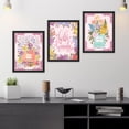 thumbnail image 2 of PixonSign Framed Canvas Print Wall Art Set - French Perfume with Flowers Modern Posters - Set of 3 Floral Botanical Urban Illustrations Boho Colorful Wall Décor for Living Room - 12"x16"x3 Black, 2 of 5