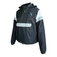 thumbnail image 2 of Women's-Profile Black Seattle Mariners Plus Size Anorak Hoodie Quarter-Zip Pullover, 2 of 3