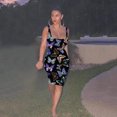 thumbnail image 3 of Fridja Womens Print Tank Dress Sleeveless Basic Midi Club Dress, 3 of 7