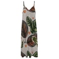thumbnail image 4 of Calathea Lithography Sleeveless Dress Women's Elegant Loose Dresses Women Party Dresses Party Dresses Women's Clothing, 4 of 6