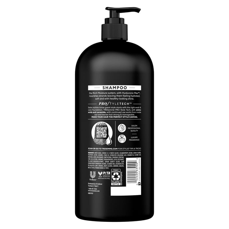 TRESemme Rich Moisture Hydrating Daily Shampoo with Hyaluronic Plex, 39 fl  oz