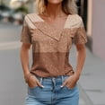 thumbnail image 2 of Tops de Algodón para Mujeres Cuello en V Casual de Manga Corta, Imitación Algodón Primavera Y Blusa de Verano, 2 of 5