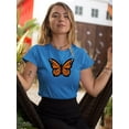 thumbnail image 2 of Monarch Butterfly Art T-Shirt Women -Image by Shutterstock, Female Small, 2 of 4