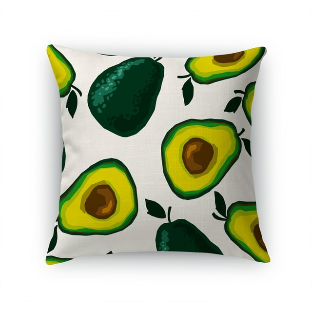 AVOCADO PARTY WHITE Accent Pillow By Kavka Designs
