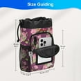 thumbnail image 3 of SupreGear Crutch Pouch, Water-Resistant Mobility Bag with Cup Holder, Multiple Pockets & Reflective Strips, Purple Floral, 3 of 9