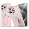 thumbnail image 1 of For Magsafe Magnetic Stand Invisible Support Phone Case for iPhone 16 15 14 11 12 13 Pro Max Plus Hard Anti-fall Matte Back case Pink For iPhone 12 ProMax, 1 of 6