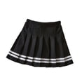 thumbnail image 4 of AJGRHE Girls Short High Waist Pleated Skater Tennis Skirt Casual School Style Girls Skirt for Kids Lightweight Pleated Design Suitable Everyday Wear Play Outdoor Campus Black 130, 4 of 4