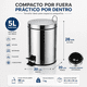 thumbnail image 2 of Bote De Basura 5L Acero Inoxidable 410 Con Pedal Cesto Baño, 2 of 10