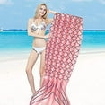 thumbnail image 2 of sky tears Flamingo Float Rose Gold, Giant Inflatable Flamingo Pool Float (Pink Mermaid), 2 of 5