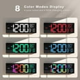 thumbnail image 2 of 16" Large Digital Wall Clock with LED Display, Countdown Timer, Alarm, RGB Light, DST & Temperature - Black, 2 of 8
