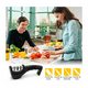 thumbnail image 2 of Afilador Cuchillos Cocina Portátil 3 Etapas Ergonómico Negro, 2 of 5