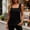 Black, variant on Olyvenn Women's Summer Solid Square Neck Pleated Cami Top Sleeveless Pullover Casual Loose Fit Tank Top Navy L