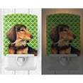 thumbnail image 2 of Caroline's Treasures LH9211CNL Dachshund St. Patrick's Day Shamrock Portrait Ceramic Night Light, 6x4x3", multicolor, 2 of 2