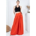 thumbnail image 2 of Large Hem Wide Leg Pleated Solid Pants, 2 of 5