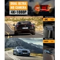 thumbnail image 4 of MINIEYE C2M 4K Dash Cam Front and Rear, Dual Dash Camera for Cars 4K+1080P -  AI Collision Avoidance Device, 2.4'' LCD, Built-in 5G WiFi GPS, ADAS, Loop Recording, Super Night Vision, APP OTA Update, 4 of 8