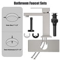 thumbnail image 5 of Homfan Matte Black Bathroom Sink Faucet for 1 or 3 Hole with Pop Up Drain Stopper & Water Supply Hoses NoModern Single Handle Bathroom Faucet (Deck Plate Included), 5 of 9