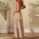 thumbnail image 5 of Pantalones de Vestido Casual para las Mujeres Estilo sin Mangas Sólido V Cuello Vendaje Vestido Largo, Camisas de Vestido Casual para las Mujeres Inspirado Bodycon Maxi de Verano, 5 of 6