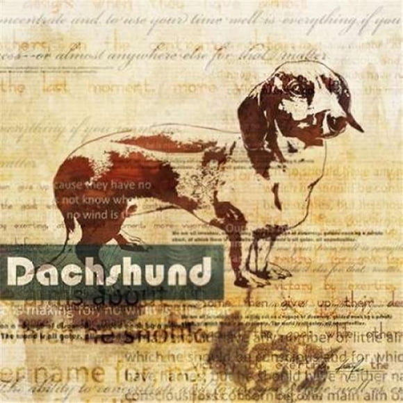 Art In Motion PDX476ROK1031SMALL Dachshund Sketch Poster Print by Ken Roko, 12 x 12 - Small