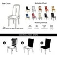 thumbnail image 3 of Nvzi Chair Covers for Dining Room 6 Pack Dining Kitchen Chair Cover Set of 6,Stretchable Parson Chair Covers Slipcover(6 Pack,Printed Flower Pattern), 3 of 5